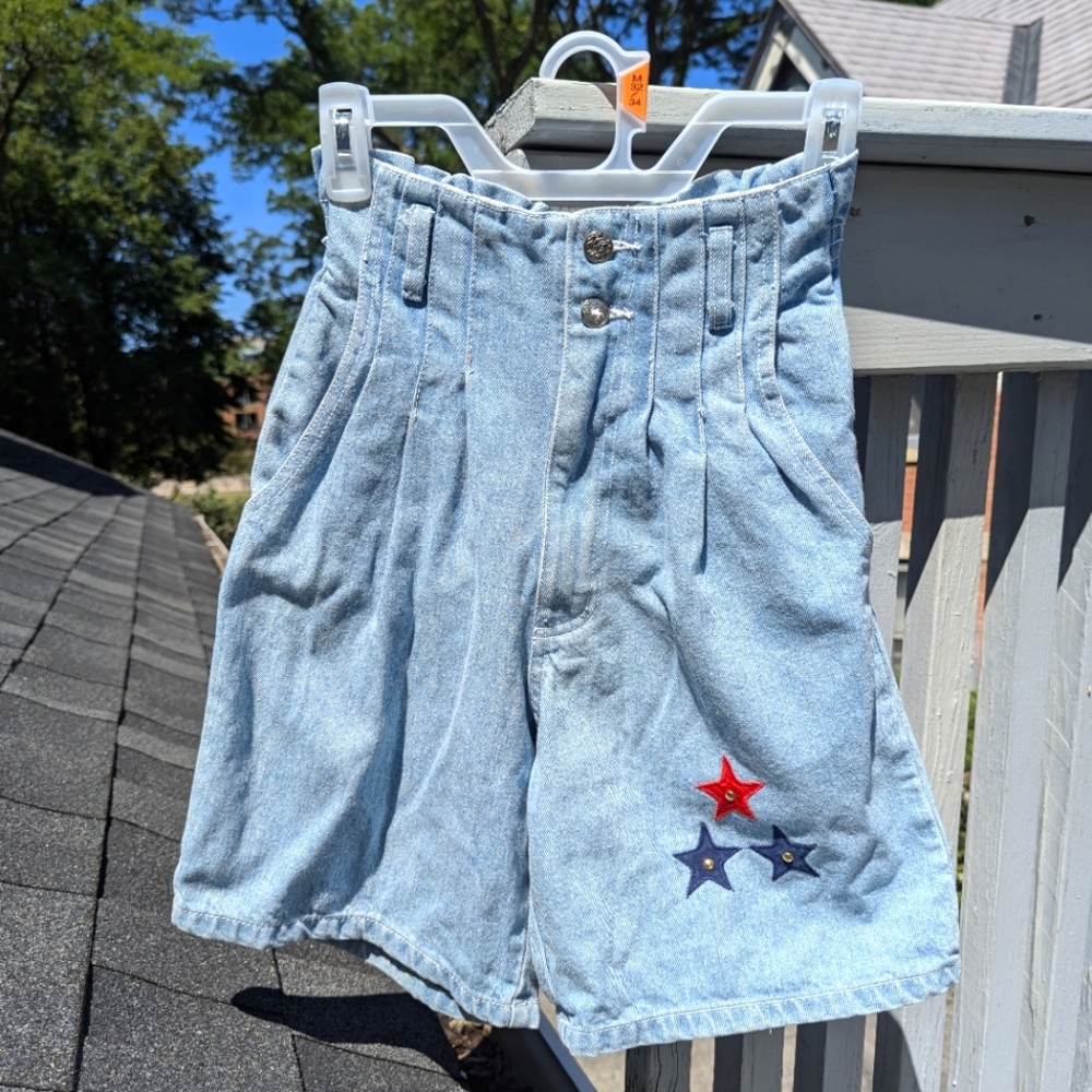 Denim vintage high waisted mom shorts